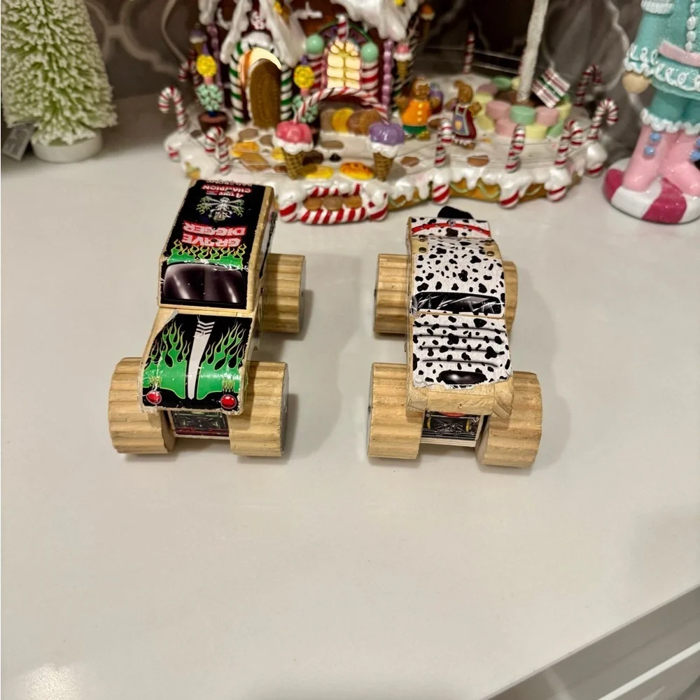 Monster Jam wooden cars